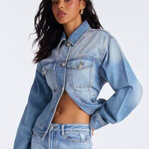 Fashion Nova Denim Trucker Jacket, Sizes S, M & L - New